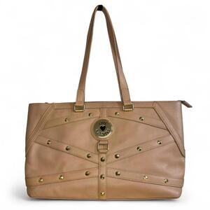 Love Moschino Borsa VIT Large Leather Bag in Natural Taupe